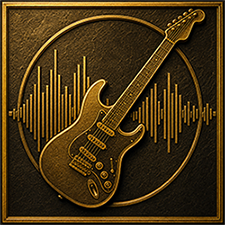 Gold carved guitar